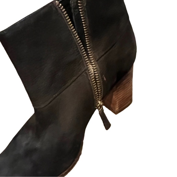 Cole Haan Black Ankle Boots with Chunky Heel - Picture 3 of 4
